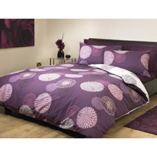 Naples Duvet Set Aubergine Double