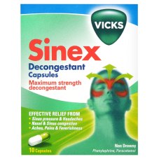 Vicks Sinex Decongestant Capsules x 10