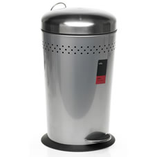 Wilko Cuba Pedal Bin Silver/Grey 12l