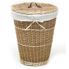 Wilko Laundry Bin Round Willow Large