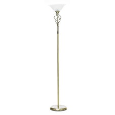 Wilko Venice Floor Lamp Antique Brass Effect