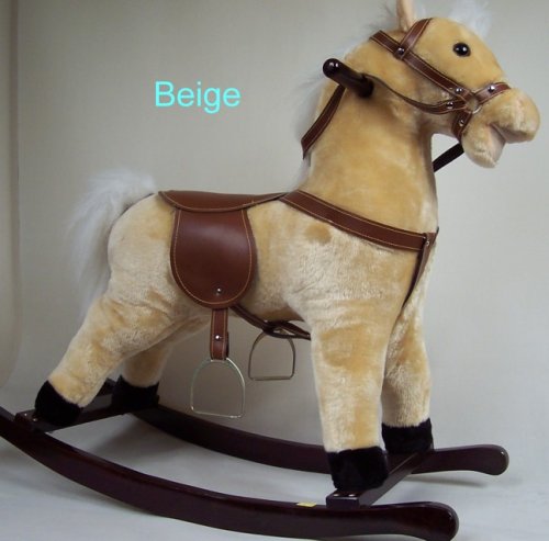 Wilton Bradley Junior Plush Rocking Horse (Beige)