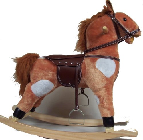 Wilton Bradley Junior Plush Rocking Horse (Cream / Brown)