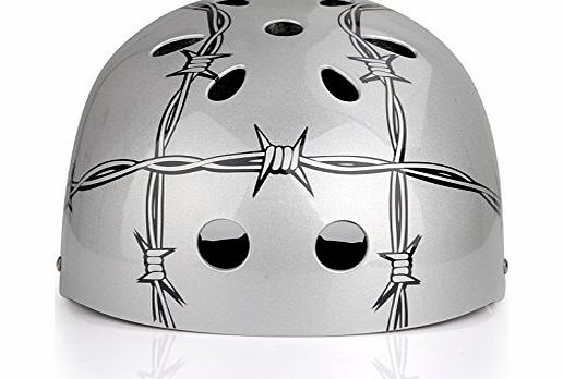 WIN Mens BMX / Skate Bicycle Cycle Helmet Skull amp; Cross Bone Medium( 55-57cm )