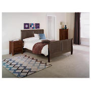 Double Bed, Dark Oak, With Brook Mattress