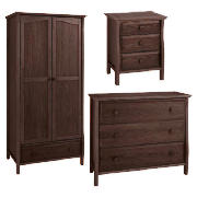 double wardrobe, bedside chest & 3