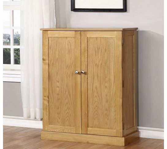 Windsor Solid Oak Shoe Cabinet - 15 Pairs