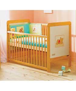 Winnie the Pooh Cot with Hypo Allergenic Foam Mattress