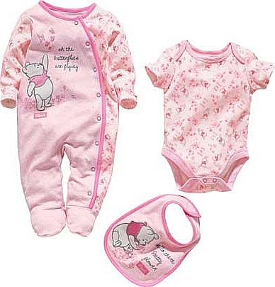 Disney Winnie the Pooh Girls Pink 3 Piece Set -