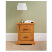 Winslow 2 drawer Bedside Chest, Honey Pine