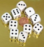 Witzigs Dice, spot-pack of 10 x 22mm. diameter-00566