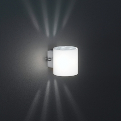 Wofi Lighting Aqaba Modern White Glass Wall Light