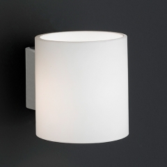 Aqaba White Glass Wall Light