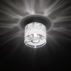 Chloe Chrome and Glass Ceiling Light