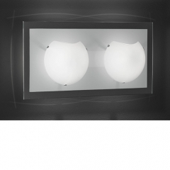 Wofi Lighting Colombo White Glass Double Wall Light