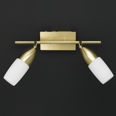 Wofi Lighting New Jersey Low Energy Brass Double Wall Light