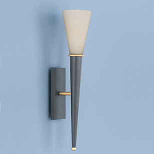 Wofi Lighting Romano Modern Wall Light In Brown Rust Effect With Opaque Glass Shade