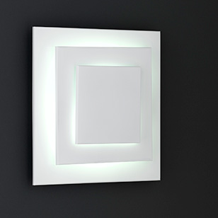 Wofi Lighting Sakai Modern White Square Wall Light