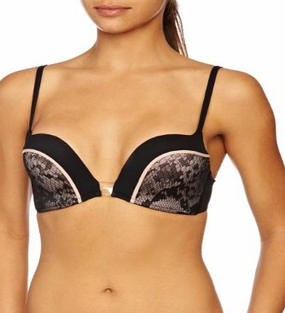 Wonderbra Ultimate Plunge Fancy Bra Plunge Womens Bra black 38B