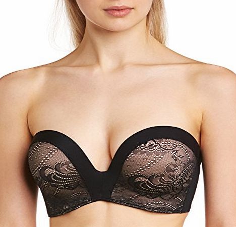 Wonderbra Ultimate Strapless Lace Bra Strapless Womens Bra Black/skin 38DD