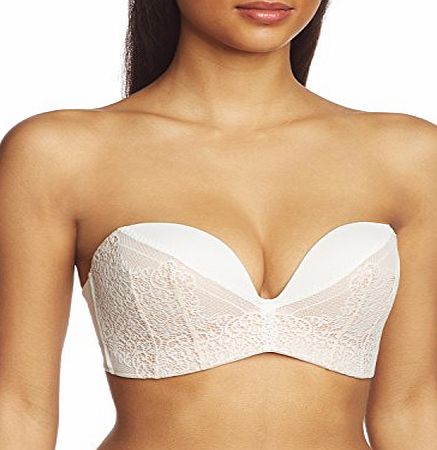 Wonderbra  Womens Perfect Strapless New Lace BH 8622 Strapless Plain Everyday Bra, Beige (Ivory 1308), 38D (Manufacturer size: 85 D)