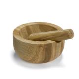 Wood pestle and mortar