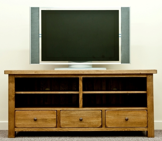 Oak Large TV Unit