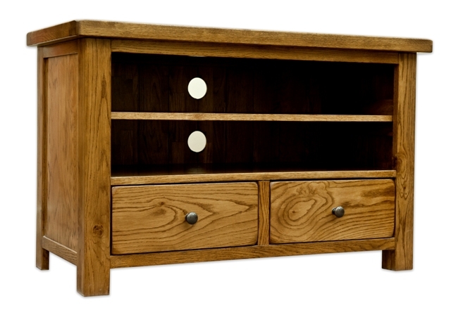 Solid Oak Medium TV Unit