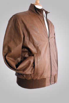 Mens Leather bomber Jacket