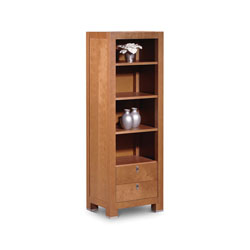 Lucca - Real Cherry Veneer Narrow Bookcase