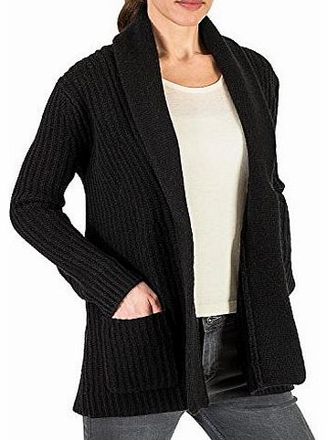 Woolovers Wool Overs Womens Cosy Shrug Cardigan Black Medium