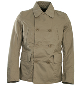 Beige Double Breasted Pea Coat