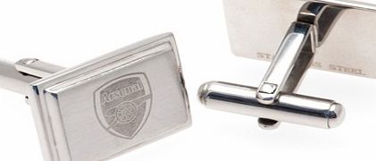 World Centre Sales Arsenal Rectangle Crest Cufflinks - Stainless