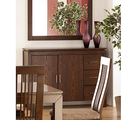 Paolo 2 Door 3 Drawer Sideboard in Chestnut -