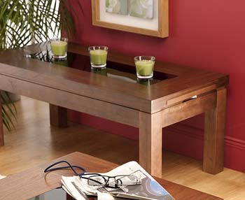 Salgo Rectangular Coffee Table in Walnut