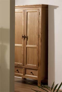 Stanmore 2 Door 2 Drawer Wardrobe in Oak