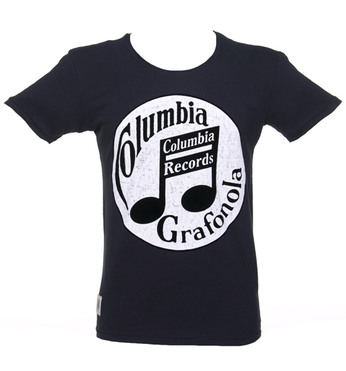 Mens Columbia Records Navy Scoop Neck