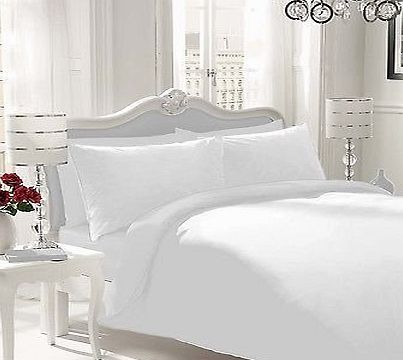 WOT NON IRON Luxury Parcale Plain Dyed Duvet Cover 