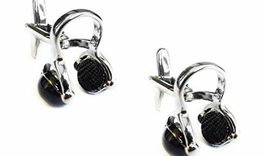 Wow Cufflinks Mens Music Headphones Cufflinks for DJ, Music Lover, Dad, Brother, Son, Friend Birthday Anniversary Present Gift.