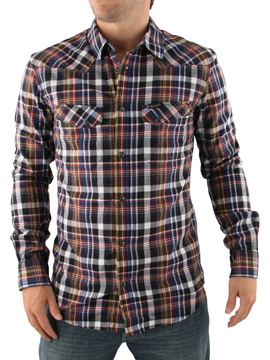 Black Americana Checked Shirt