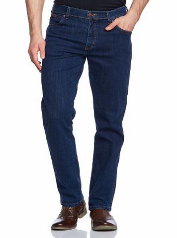 Wrangler  Mens Texas Stretch Straight Jeans, Intense Blue, W32/L30