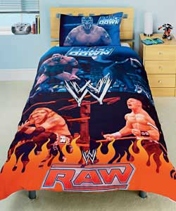 Raw Wrestling Single Duvet Cover Set - Multi