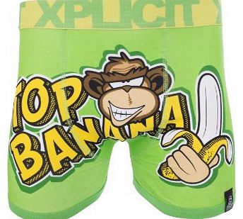 Mens Ripe Funny Rude Novelty Boxer Shorts Classic Green Small