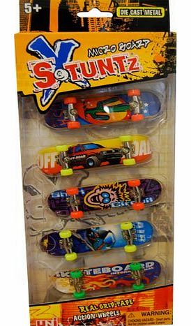 XSTUNTZ Finger Skateboard - Pack of 5