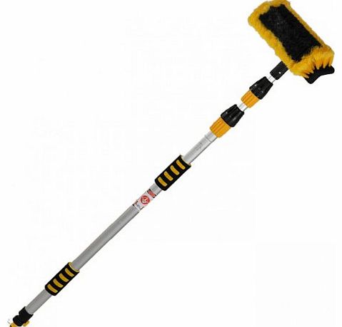 Yachticon Aluminium Washing Brush Deluxe, Telescopic 130 - 300 cm, With Water Flow-Through