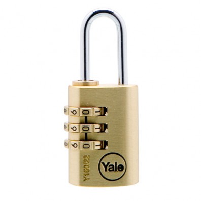 Yale Combination 20mm Brass Padlock Y150/22/120/1