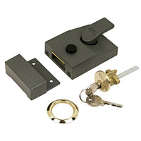 Night Latch Grey 60mm Backset