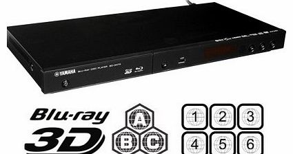 Yamaha Electronics 2013 YAMAHA 3D CODEFREE BD-S473 Blu-Ray Disc Player MultiZone Region Code Free DVD 012345678 PAL/NTS