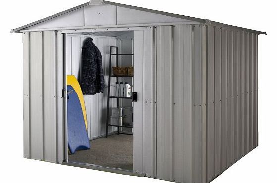 810ZGEY 8 x 10ft Metal Shed - Silver