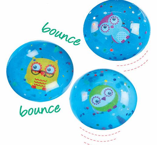 3 Little Owls Glitter Jet Balls - Pack of 6